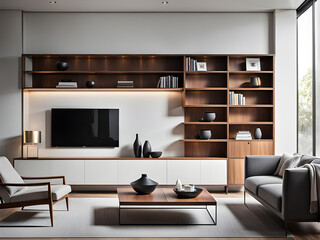 Sophisticated Minimalist Haven - Modern Living Fuses Function & Style
