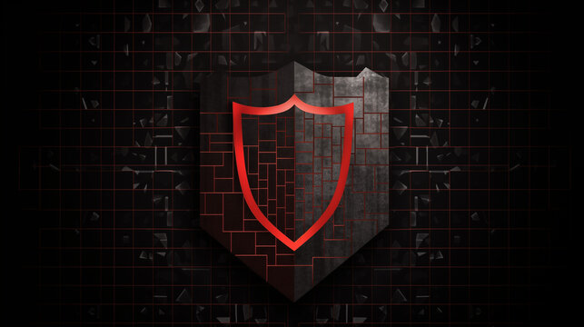 Firewall creative illustration, hd, 8K, shield, security shield, Cybersecurity protection,