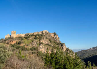 Fototapeta na wymiar Cornatel Castle (10th century). Villavieja, Leon, Spain.