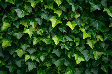 Fototapeta na wymiar green wall of green leaves and plants