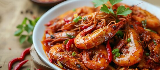 Deliciously Spicy Red Steamed Seafood - A Fiery Culinary Delight