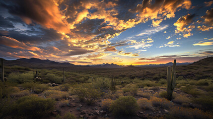 Arizona Desert Landscape - obrazy, fototapety, plakaty