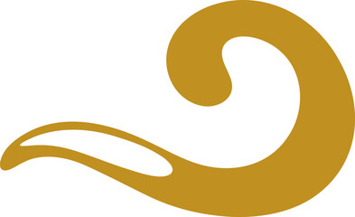 Swirl line illustration. Swirly vintage border design elements