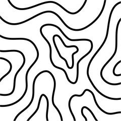 Black Topography Pattern Vector 