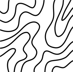 Black Topography Pattern Vector 