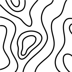 Black Topography Pattern Vector 