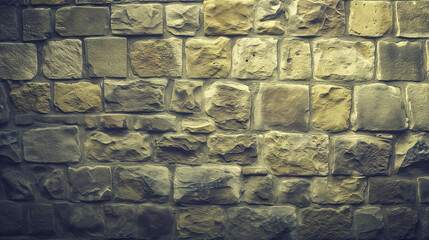 A yellowish brown weathered stone wall