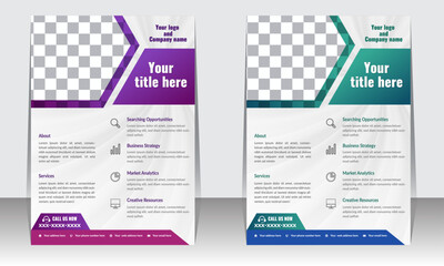 Two in one Corporate Business Flyer/brocher template      