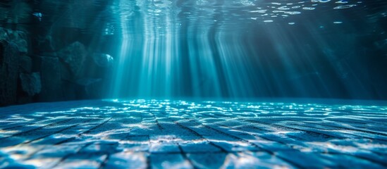 An Enchanting Image of a Pool Underwater with a Serene Background