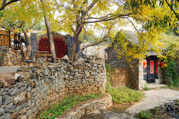 Fototapeta na wymiar Zhuquan Village, Yinan County, Linyi City, Shandong Province, is a famous traditional ancient Chinese village with a history of more than 400 years.