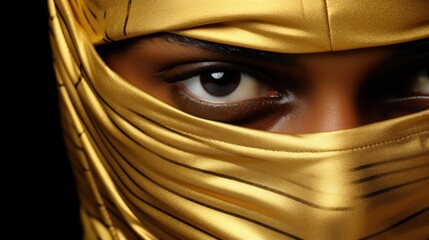 close up of an arabic woman. 