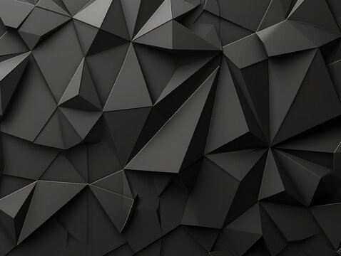 Black white dark gray abstract background. Geometric pattern shape. Line triangle polygon angle. Gradient. Shadow. Matte. 3d effect. Rough grain grungy. Design.