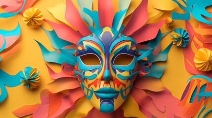 Carnival mask. Generative AI
