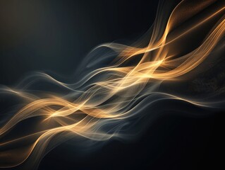 Modern Black Background Line Light Abstract