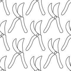 garden scissors stationery care trim line doodle coloring pattern background