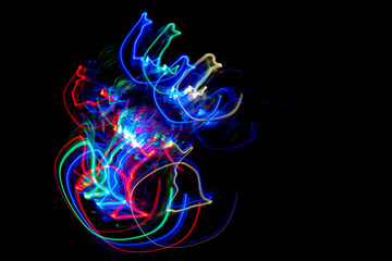 Light Painting with coloful lights