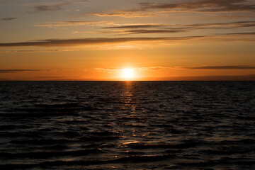 sunset over the sea