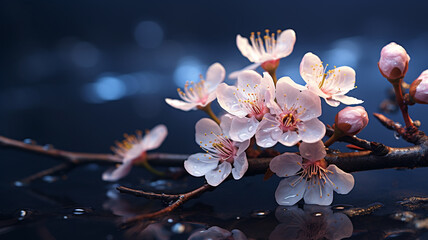 Celebrating nature's ephemeral beauty: the enchanting allure of cherry blossoms in spring, a symphony of pink blooms heralding renewal, serenity, and the timeless grace of fleeting floral elegance. - obrazy, fototapety, plakaty