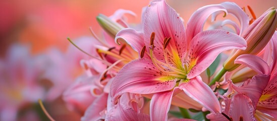 Lilly's Full Spring Blossoms: Delicate Flowers Burst Open in a Stunning Display of Lilly's, Spring, and Full Bloom