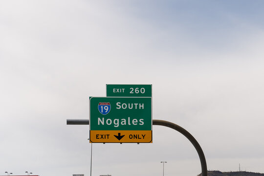Exit 260 from Interstate 10 to Interstate 19 South toward Nogales Mexico