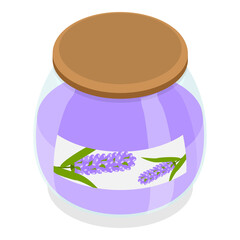 3D Isometric Flat  Set of Lavanders Products. Item 4