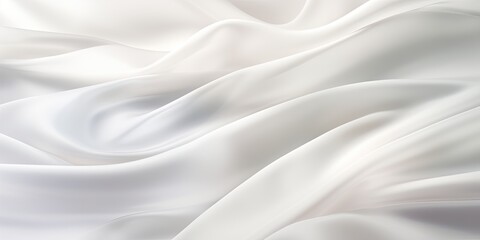 Obraz premium White silk with flowing waves creating a delicate texture. Vertical wedding decor background image.