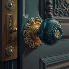 door handle and lock
