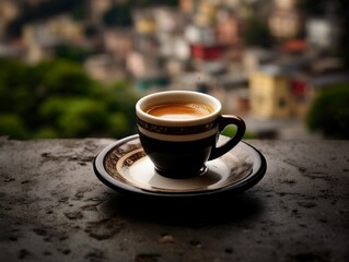 A Brewed Italian Espresso in an Inviting Image
