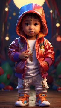 Cute baby rapper
