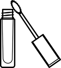 Lip Gloss Outline Vector Illustration