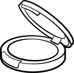 Blush Outline Vector Illustration