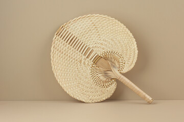 Woven Rattan Fan, Traditional Asian Fan