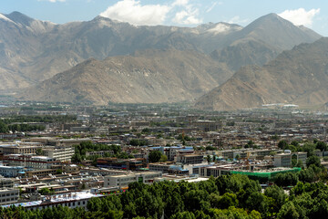 View of Lhasa as seen from Potala Palace.