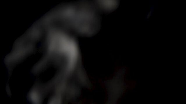 thick smoke on black background