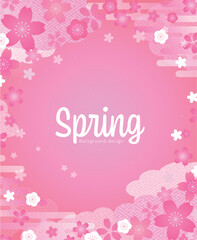 Fototapeta na wymiar 和を感じる春の背景イメージ