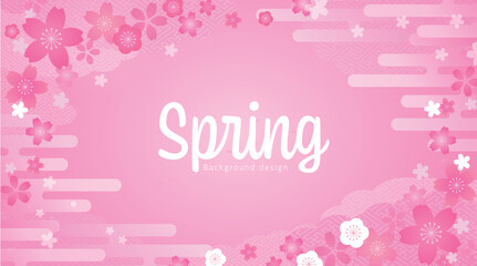 和を感じる春の背景イメージ - obrazy, fototapety, plakaty