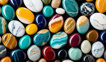 Multicolored stones background
