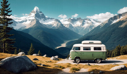 Mountain camper van