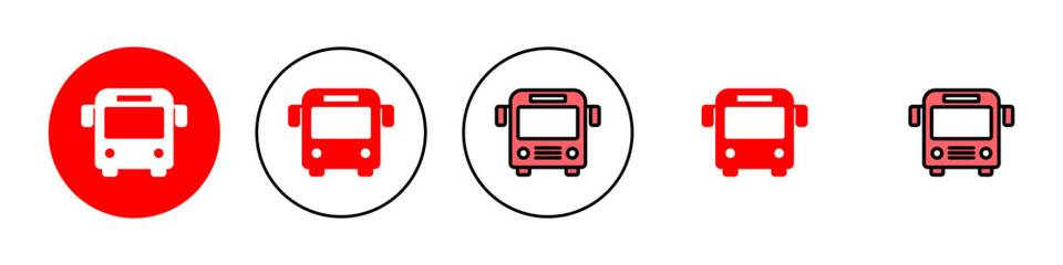 Bus icon set illustration. bus sign and symbol. transport symbol