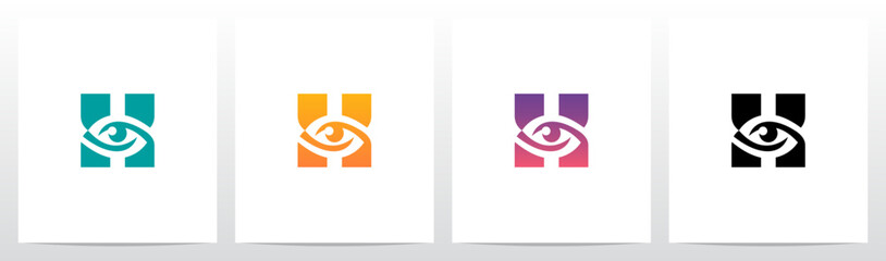 Watching Eye On Letter Logo Design X