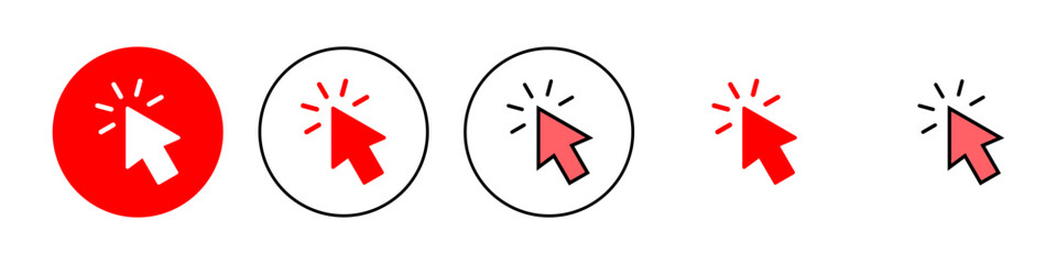 Click icon set illustration. pointer arrow sign and symbol. cursor icon