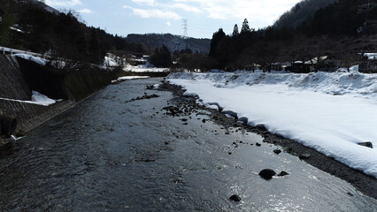 滋賀県の姉川ダムをドローンで撮影