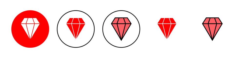 Diamond icon set illustration. diamond gems sign and symbol