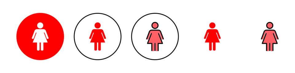 Female icon set illustration. woman sign and symbol