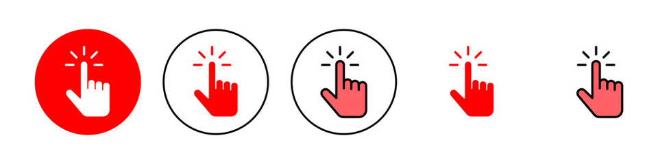 Hand cursor icon set illustration. cursor sign and symbol. hand cursor icon clik