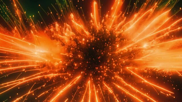 Celestial Burst: A Mesmerizing Spectacle of a Majestic Firework Illuminate the Night Sky