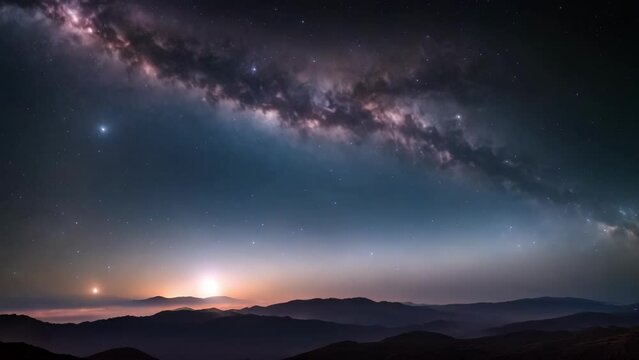Celestial Symphony: An Enchanting Glimpse of the Ethereal Night Sky
