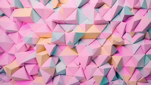 Symphony of Colors: Mesmerizing Dance of Pink and Blue Cubes