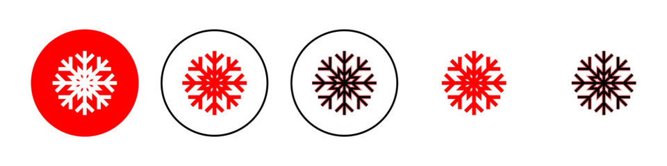 Snow icon set illustration. snowflake sign and symbol