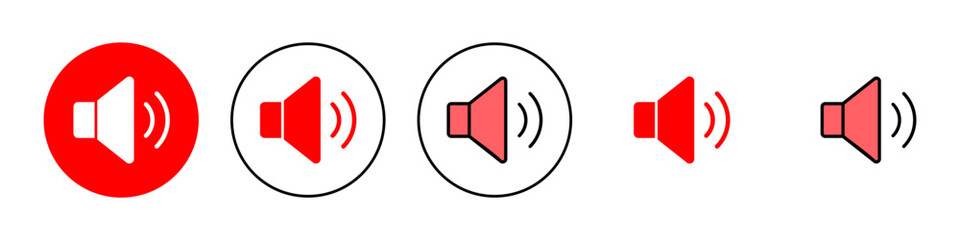 Speaker icon set illustration. volume sign and symbol. loudspeaker icon. sound symbol